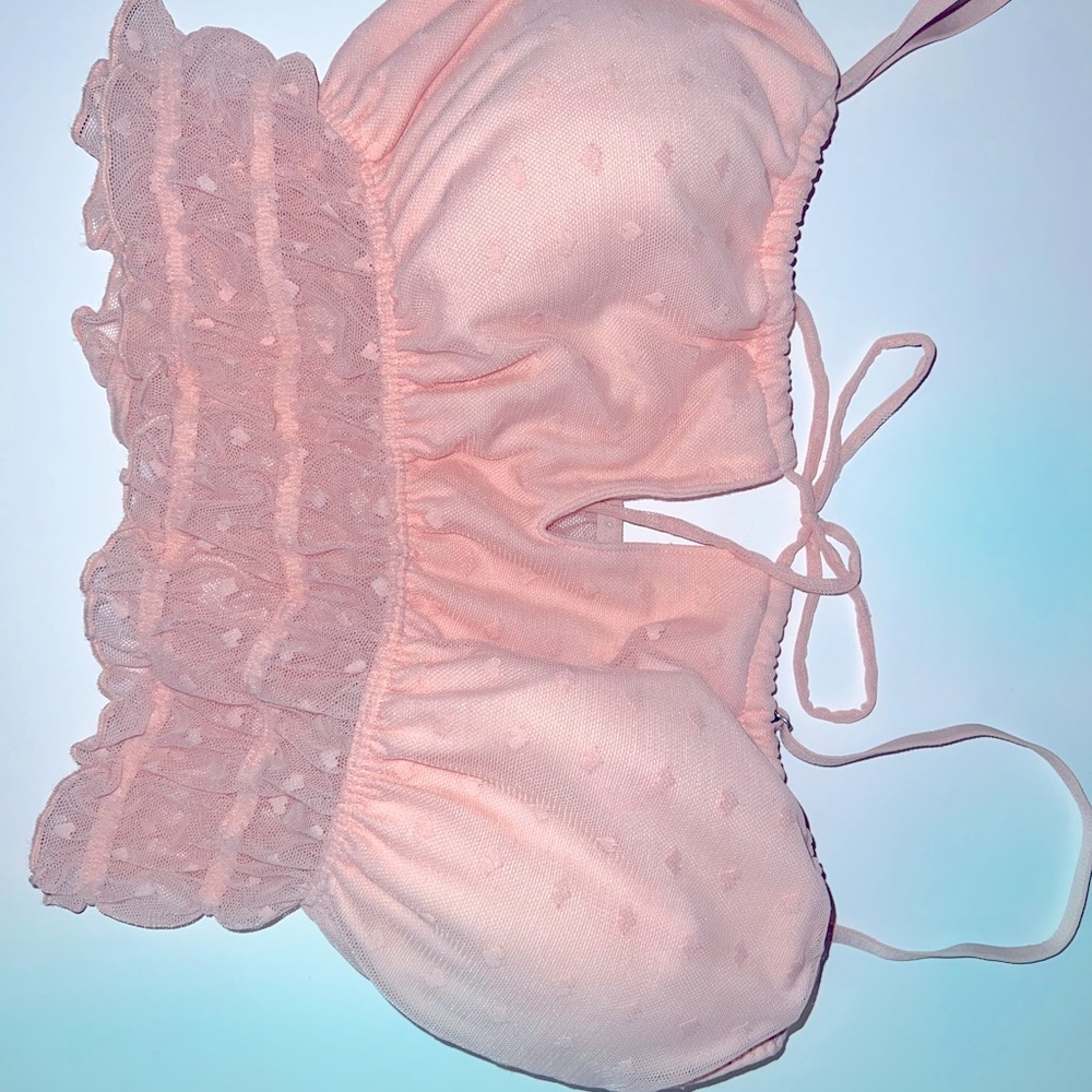 Hollister gilly hicks pink heart bralette